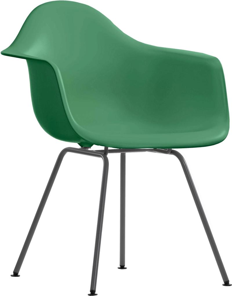 Vitra DAX stoel kuip classic green onderstel zwart gepoedercoat