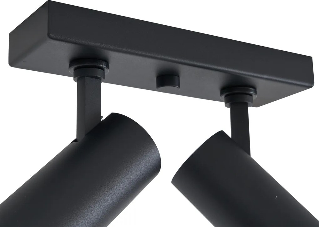 Moderne plafondlamp zwart incl. LED dimbaar 2-lichts - Tate