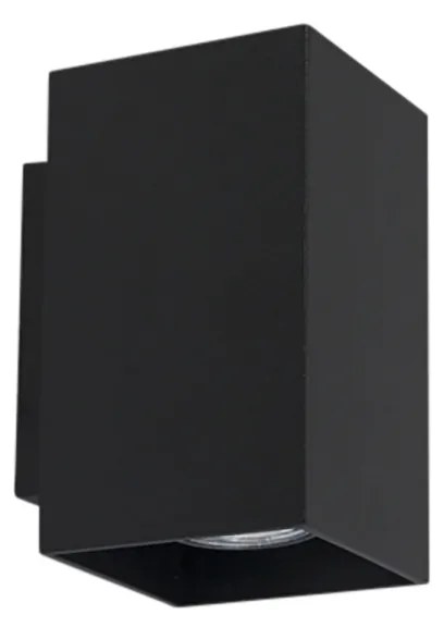 Set van 2 moderne wandlampen zwart vierkant 2-lichts - Sandy