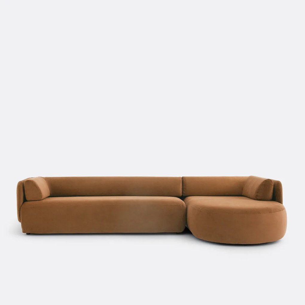 Hoekbank rechts, fluweel, Méridiano