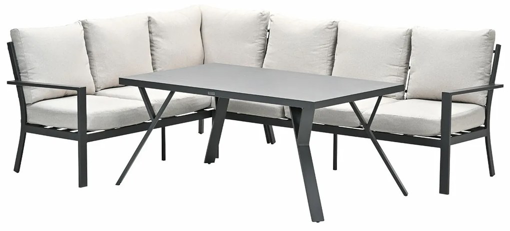 Garden Impressions Senja lounge dining set 3-delig links - desert sand