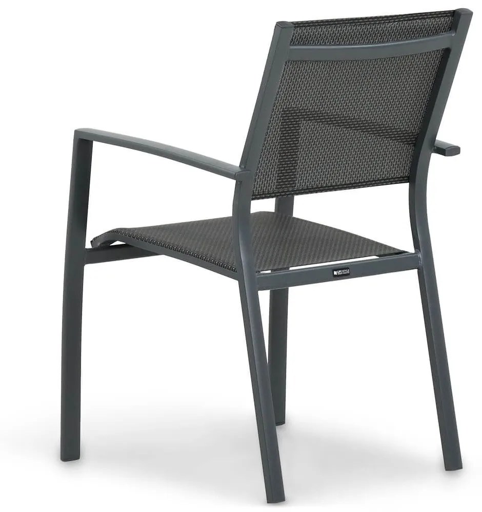 Tuinstoel stapelbaar Aluminium Grijs-antraciet Lifestyle Garden Furniture Sella