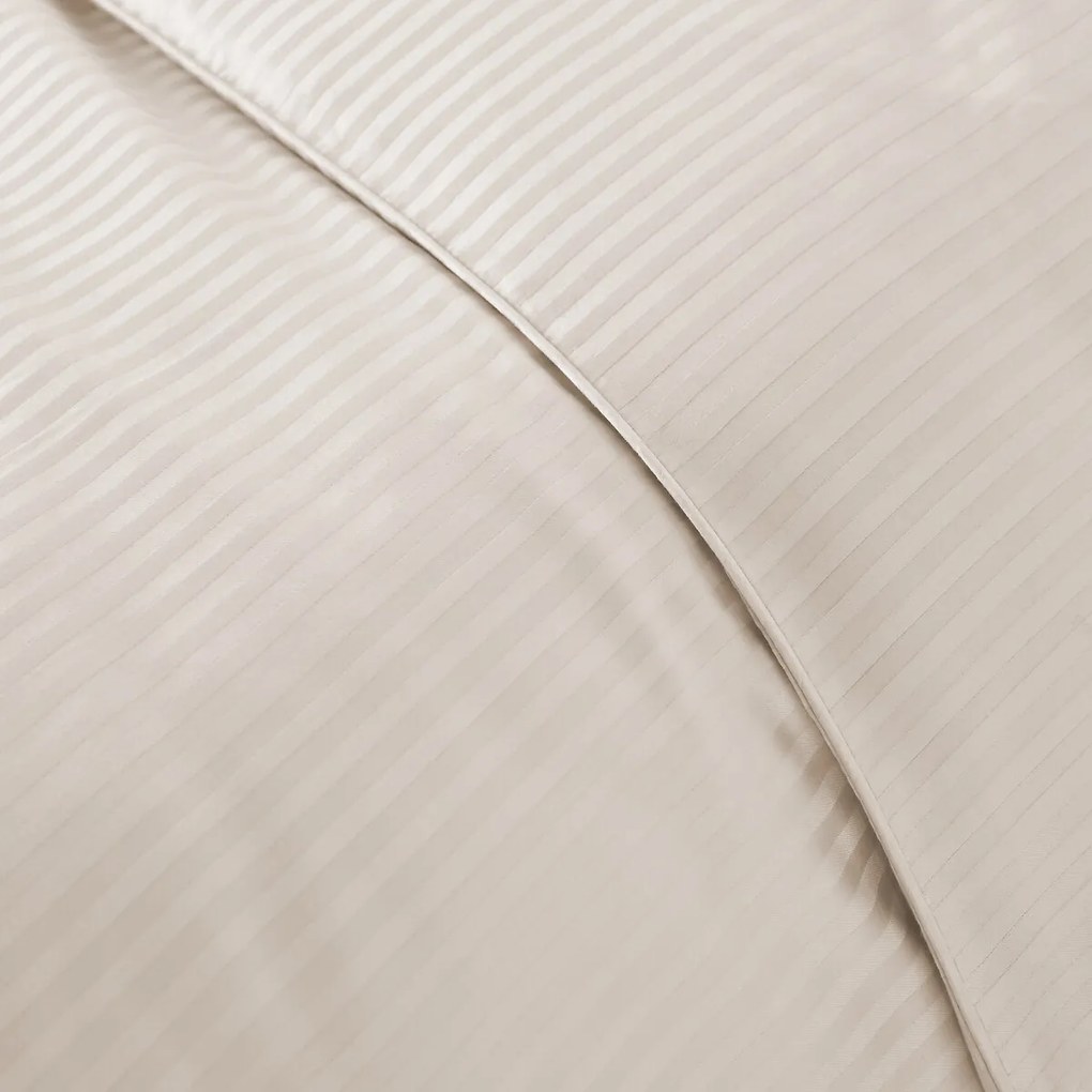 Dekbedovertrek van katoensatijn, 153 draden, Gestreept Opaal