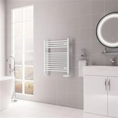 Eastbrook Biava multirail handdoekradiator 60x70cm 438W wit glans