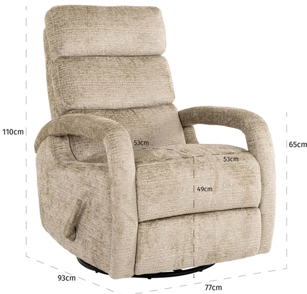 Richmond Interiors Denvi Relaxfauteuil Modern Taupe