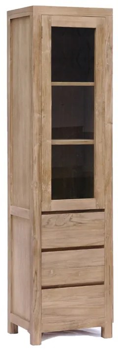 Smalle Kast Teak Hout - 50x40x190cm.