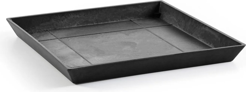 Ecopots onderschotel met waterreservoir - Vierkant - Dark Grey - 43 x H3,5 cm