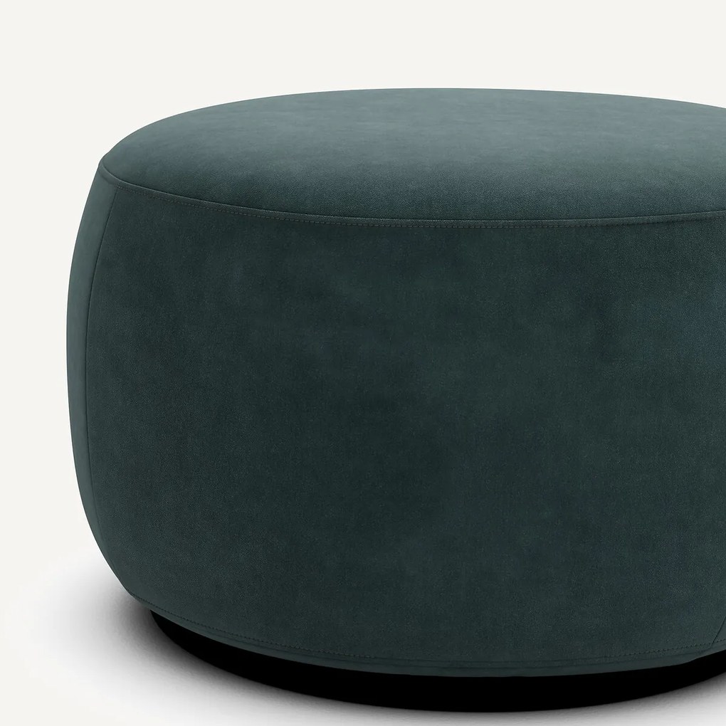 Poef XL in fluweel, Rosebury design E.Gallina