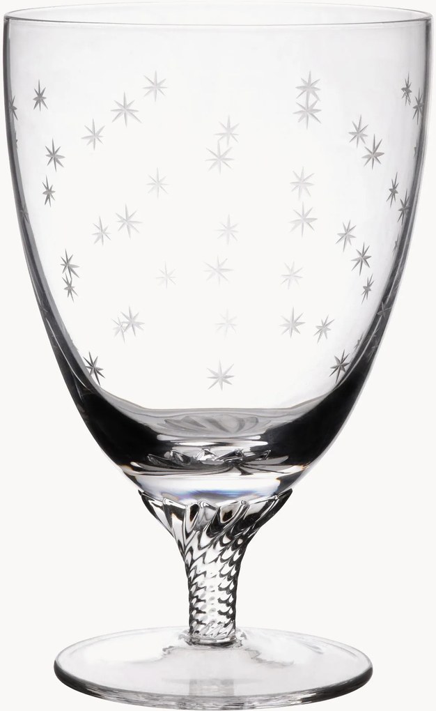 Mondgeblazen kristallen bistroglazen Stars, 6-delig