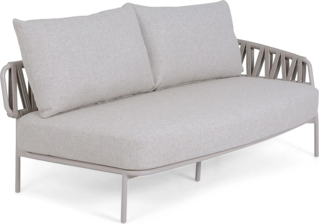 4 Seasons Outdoor Seasons Calma . Seater Bench Left Arm LOFT Aluminium Taupe