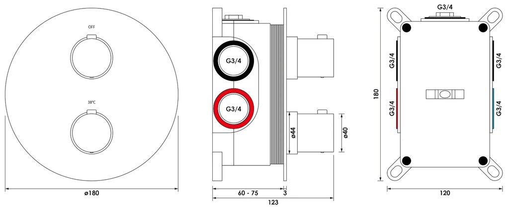 Brauer Chrome Edition thermostatische inbouw regendouche met staafhanddouche, gebogen muurarm, glijstang en hoofddouche 20cm set 87 chroom