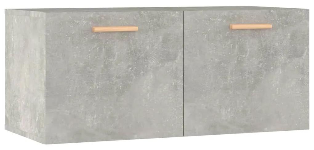 vidaXL Wandkast 80x35x36,5 cm bewerkt hout betongrijs