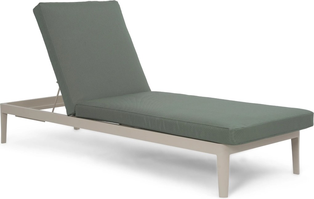 Lifestyle Garden Furniture Mateo Ligbed Met Kussen Loft/moss Green Aluminium Taupe