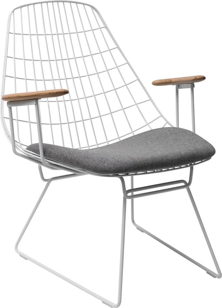 Pastoe FM06 fauteuil wit zonder rugkussen Camira advantage mineral