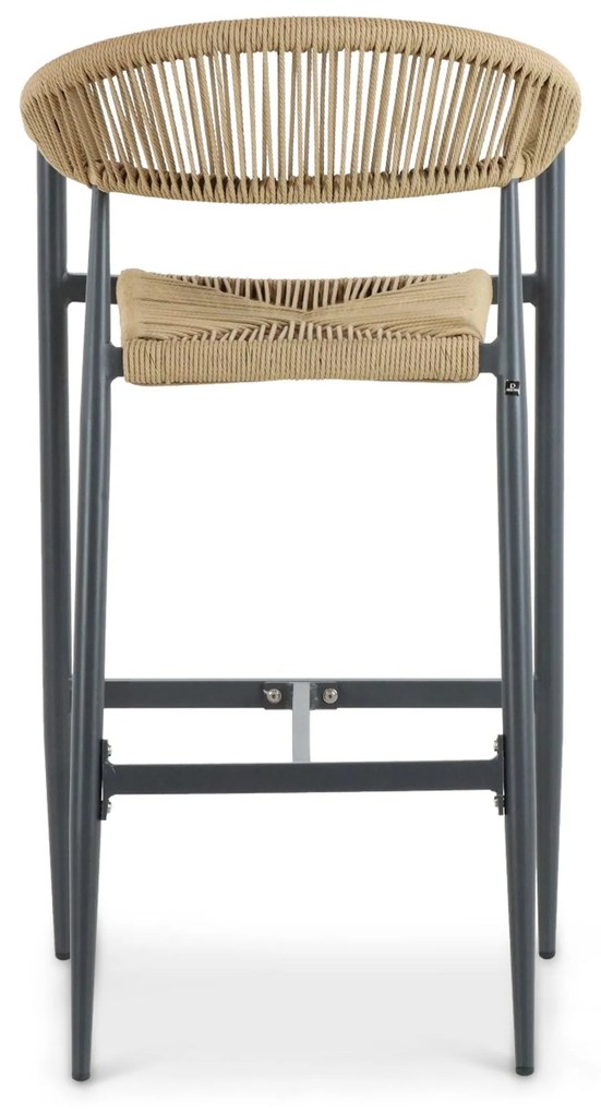 Barstoel Aluminium/rope Taupe-naturel-bruin De Laan Granada