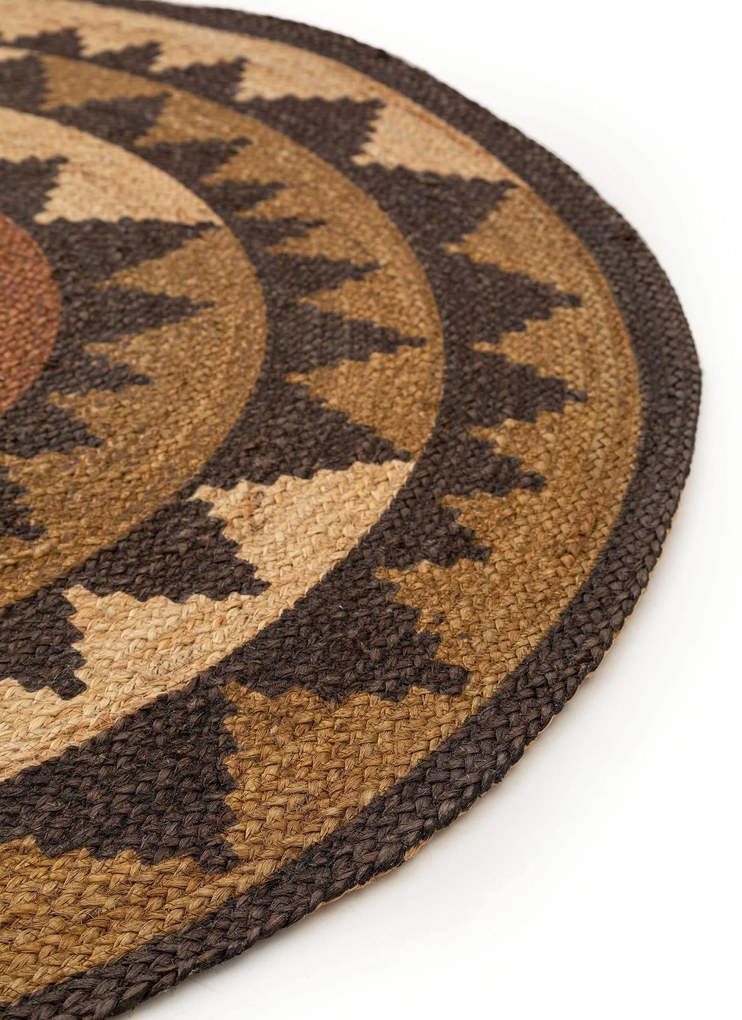 Vloerkleed Sahara jute rond | Benuta
