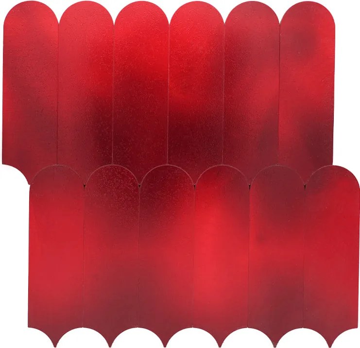 Zelfklevende Mozaïektegels Metaal | Arch Rood | 28,8×29,8 cm | Keuken, Bad & WC