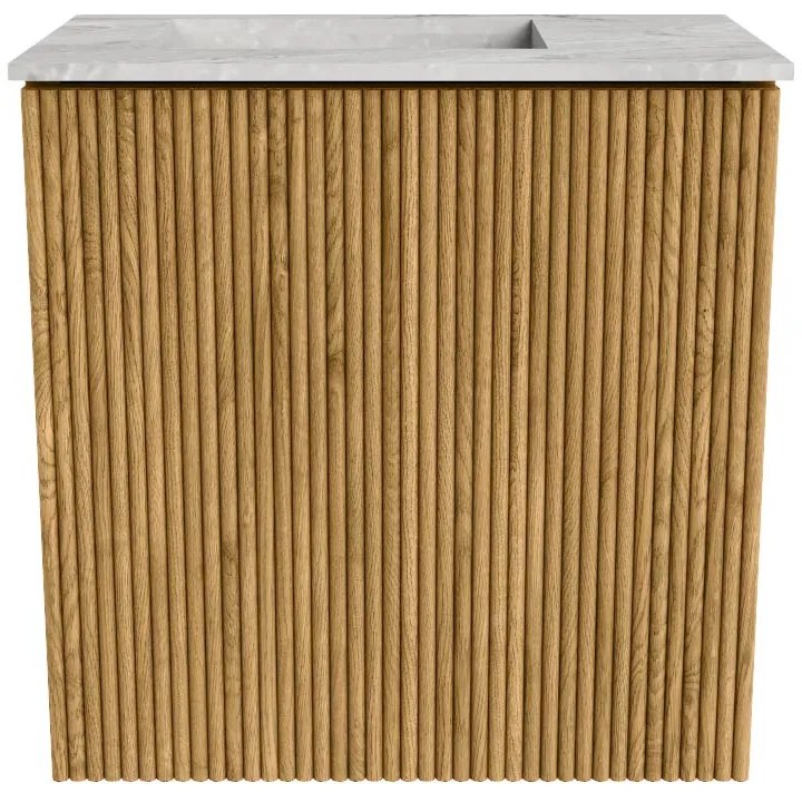 Mondiaz Joya DLux 40cm toiletmeubel oak met wastafel faye links zonder kraangat glace