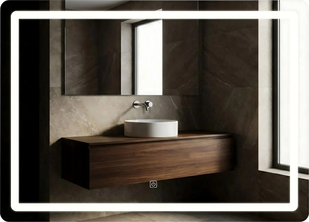 LED wandspiegel 80x60cm P10407