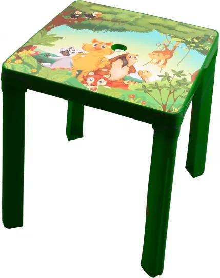 Kindertafel Jungle 46 cm groen
