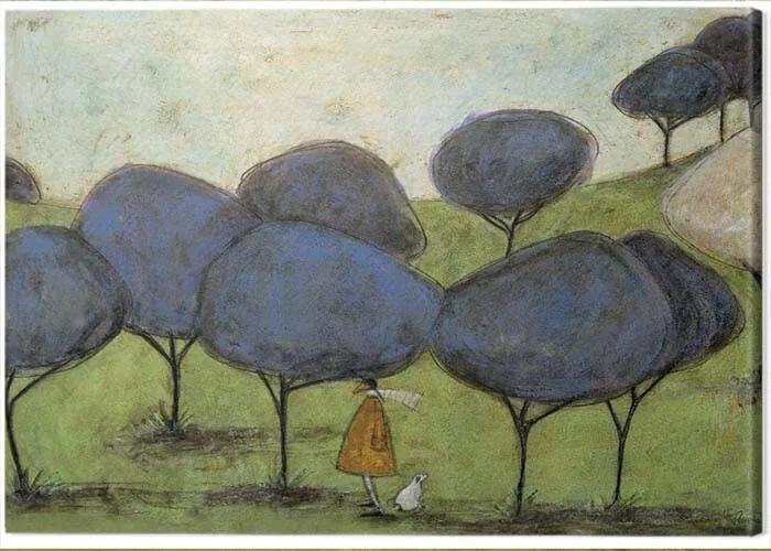 Print op canvas Sam Toft - Sniffing the Lilac, (50 x 40 cm)