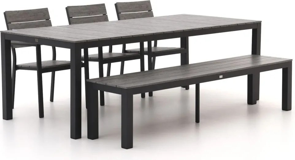 Diningset Bellagio  | 6 personen polywood | Tuinset stapelbaar | 5-delig | Kees Smit Tuinmeubelen
