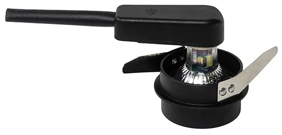 Set van 6 Moderne inbouwspot zwart met gouden binnenkant - Insta