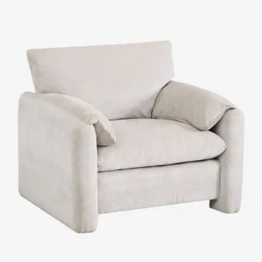 Serra Gestoffeerde Fauteuil Chenille Lichtgrijs - Sklum