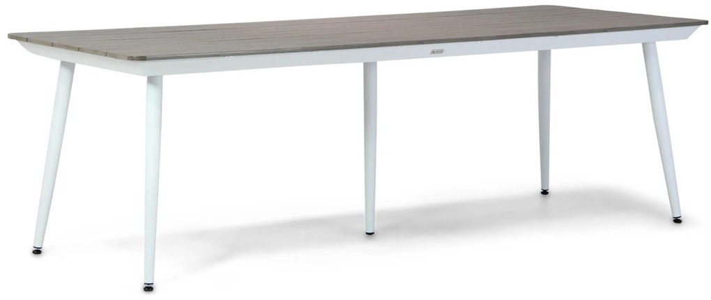 Tuinset 6 personen 240 cm Aluminium/Rope /Aluminium/polywood Wit Santika Furniture Santika