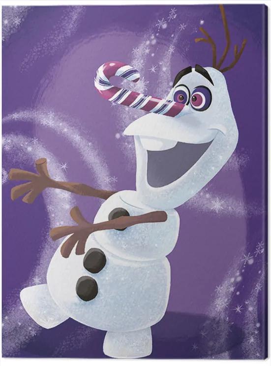Print op canvas Frozen - Olaf Dizzy, (60 x 80 cm)