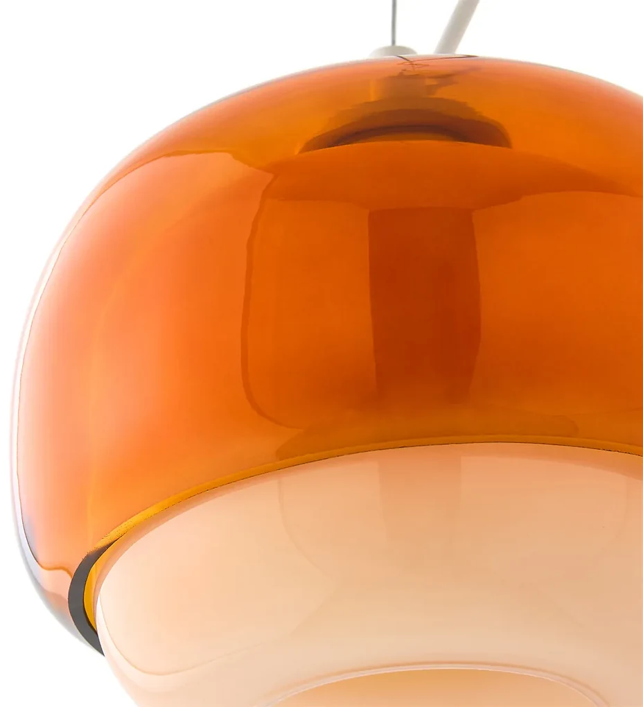 Hanglamp in gekleurd glas,Ø21,5 cm, Kinoko