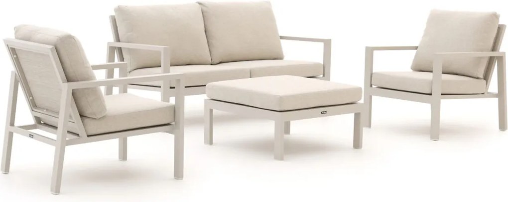 + 15% kassakorting | Stoel-bank loungeset Manifesto  | 4 personen | Loungeset Beige | Aluminium | Kees Smit Tuinmeubelen