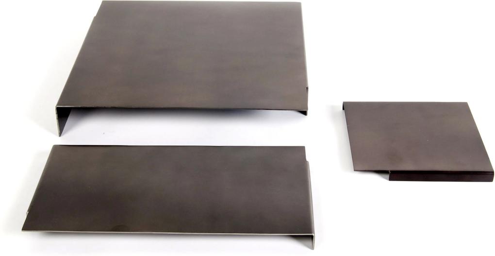 XLBoom | Dienblad Ras Presentation lengte 12.5 cm x breedte te 12 cm x diameter 1 cmlengte zwart dienbladen aluminium servies | NADUVI outlet