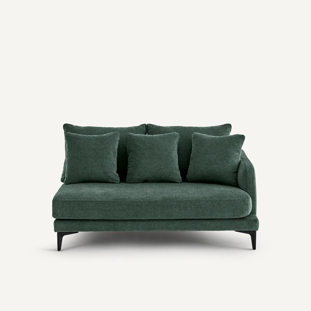 Halve bank, 2zit van polyestermix, MODERNISTE