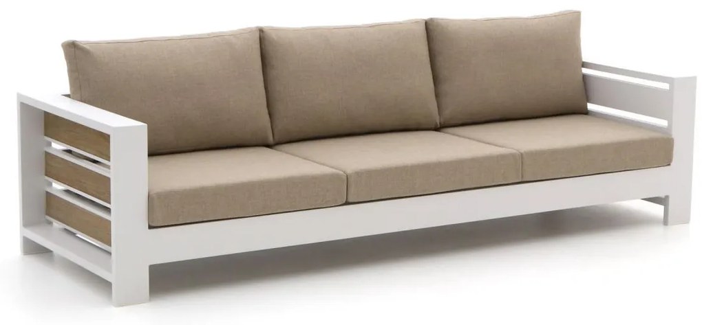 Bellagio Avolo/Cosiraw 120cm hoek loungeset met vuurtafel 3-delig links