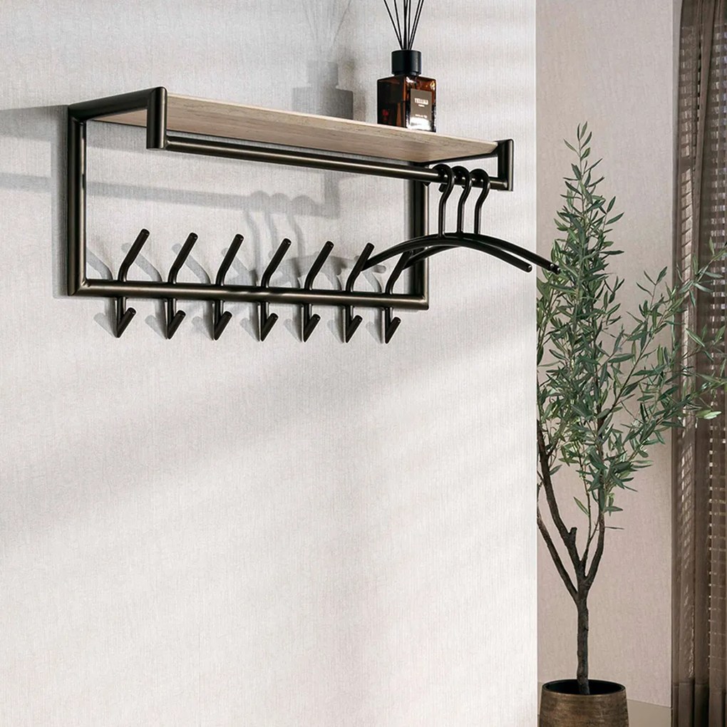 Kapstok Met Hoedenplank En 7 Haken