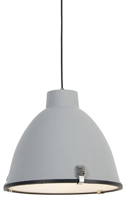 Set van 2 Industriële hanglampen grijs 38 cm dimbaar - Anteros Industriele / Industrie / Industrial E27 rond Binnenverlichting Lamp