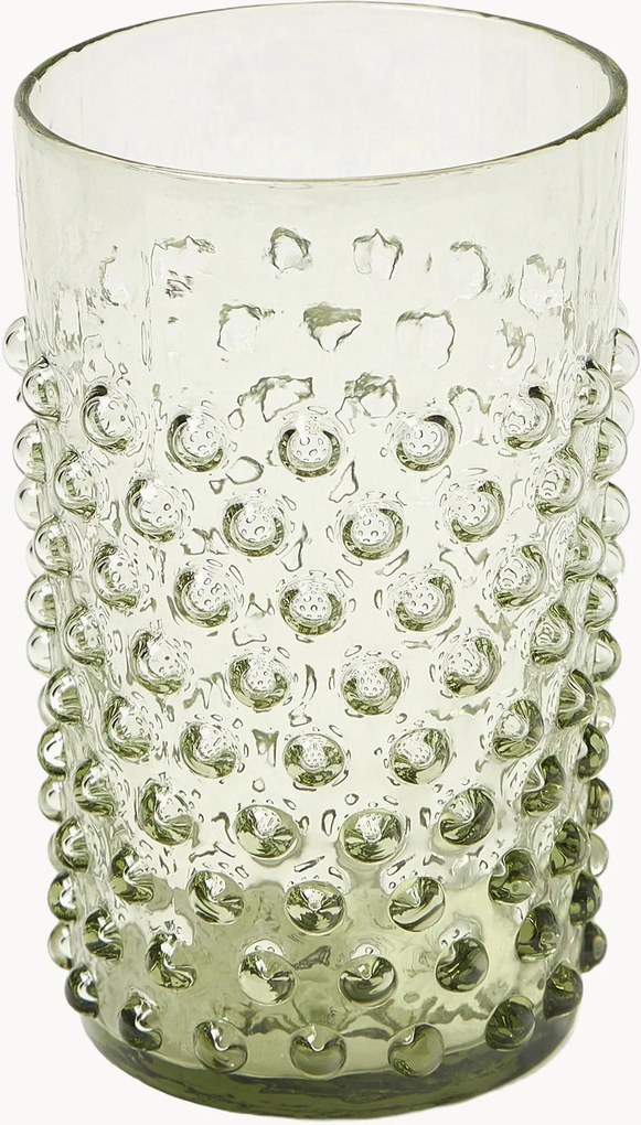 Mondgeblazen tumblers met hobnailpatroon, 6-delig
