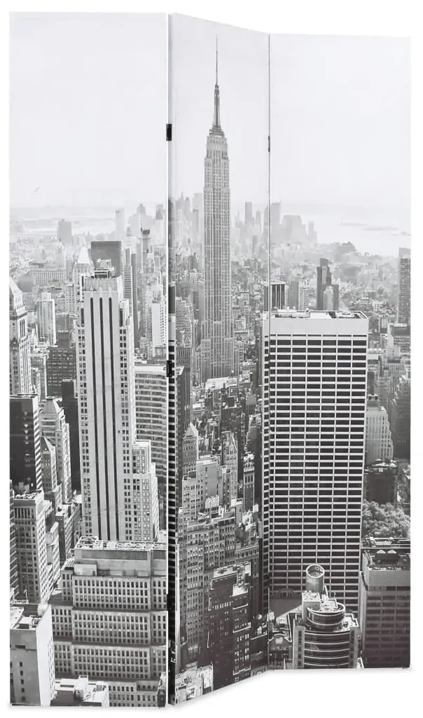 vidaXL Kamerscherm New York bij daglicht 120x170 cm zwart en wit