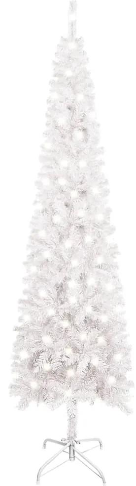vidaXL Kerstboom met LED's smal 210 cm wit