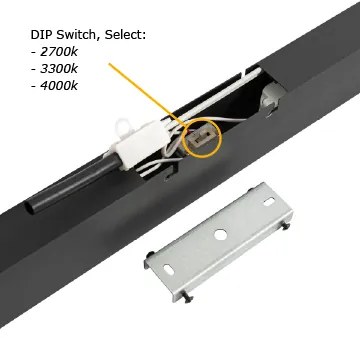 Plafondlamp zwart incl. LED 3-staps dimbaar 2700-4000K met dipswitch - Keane