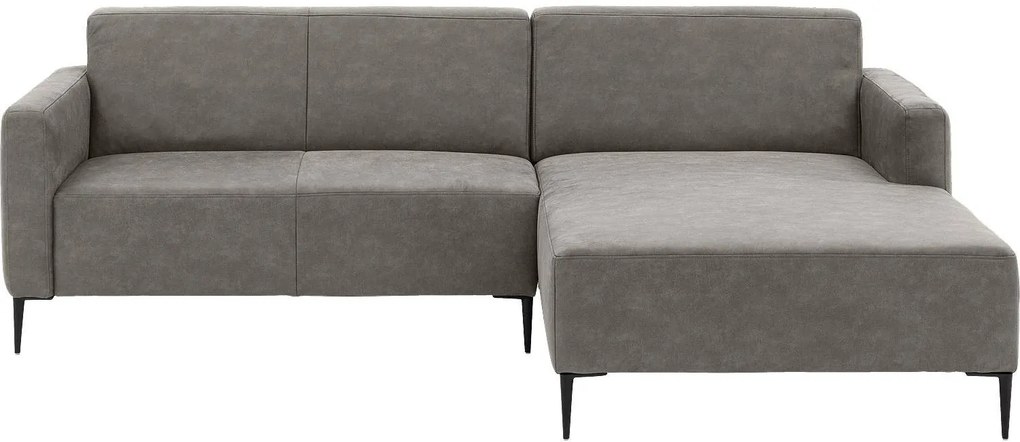 Goossens Key West grijs, micro leer, 2-zits, modern design