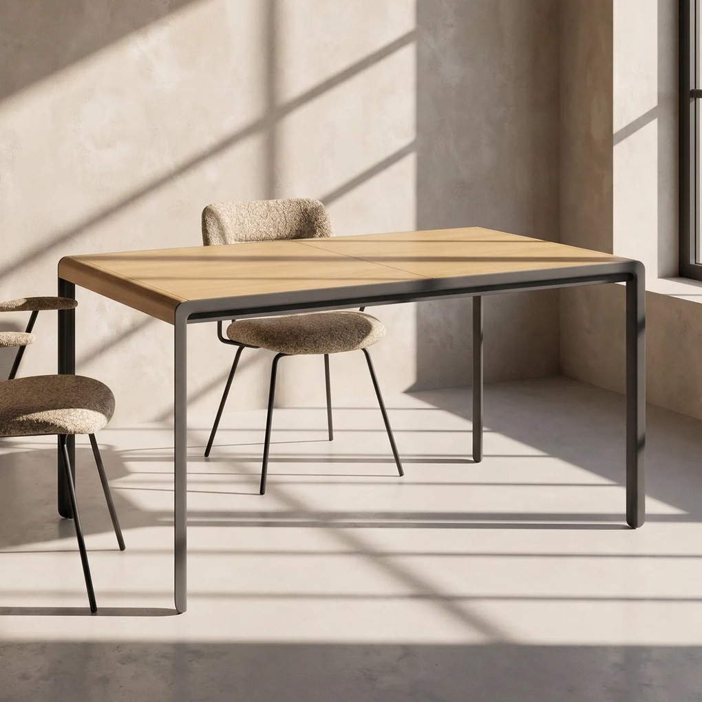Kave Home Nadyria Design Eettafel Uitschuifbaar Eiken 160-200 Cm