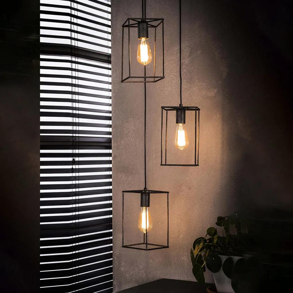 Industriële Hanglamp 'Cubic' 3-lamps