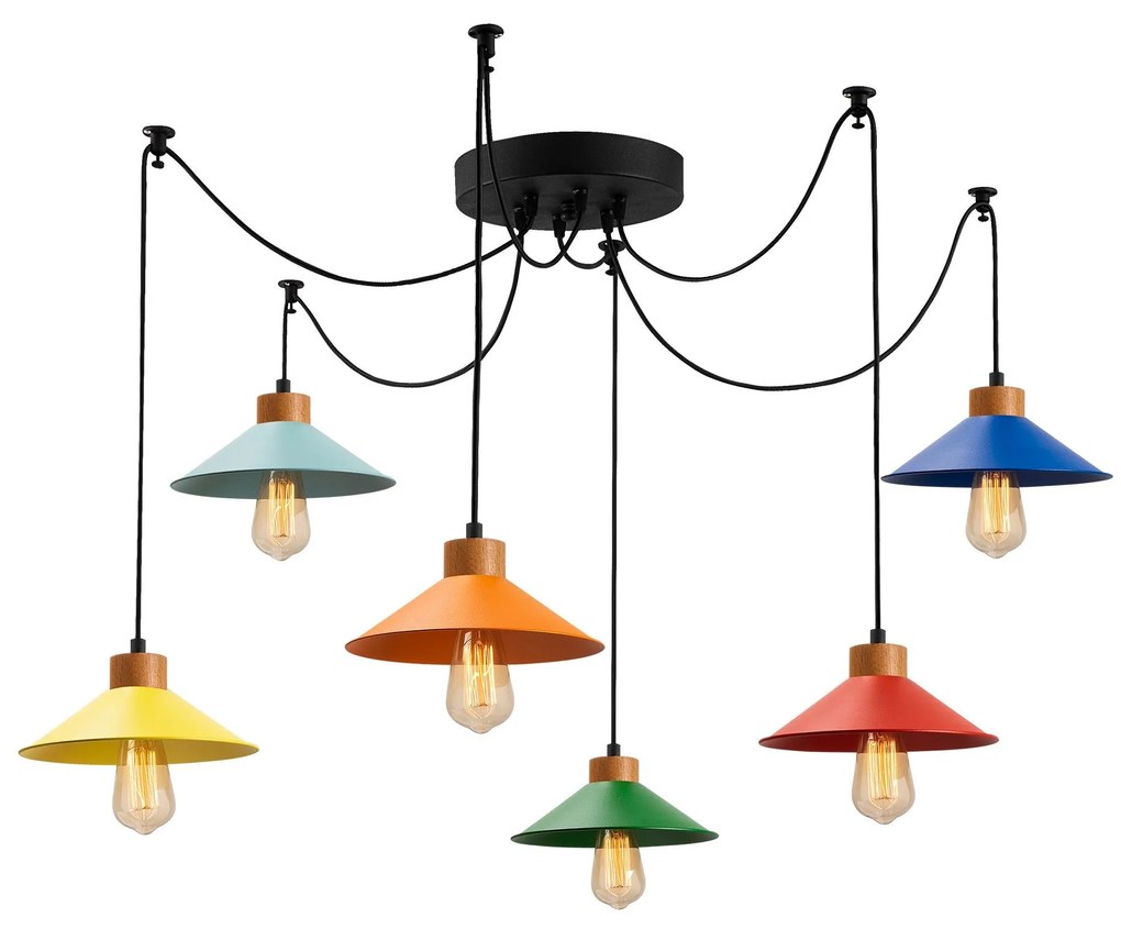 6-lichts Hanglamp Casey | Opviq