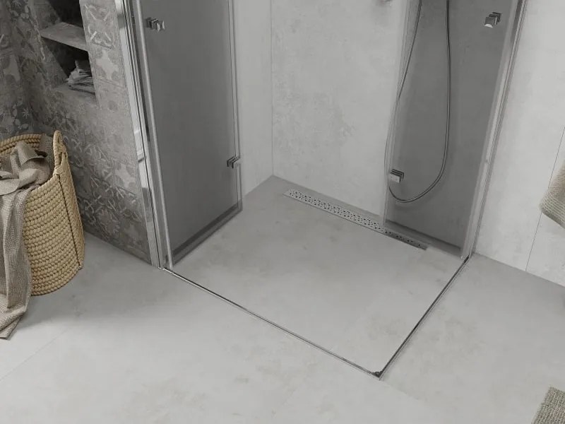Mexen Lima Duo opvouwbare douchecabine 100 x 80 cm, transparant, chroom - 856-100-080-02-00