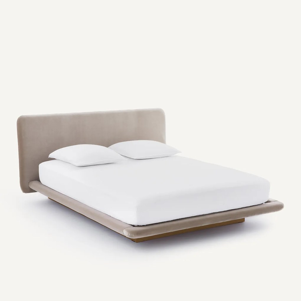 2-zits platform bed, essen en fluweel, SLICE
