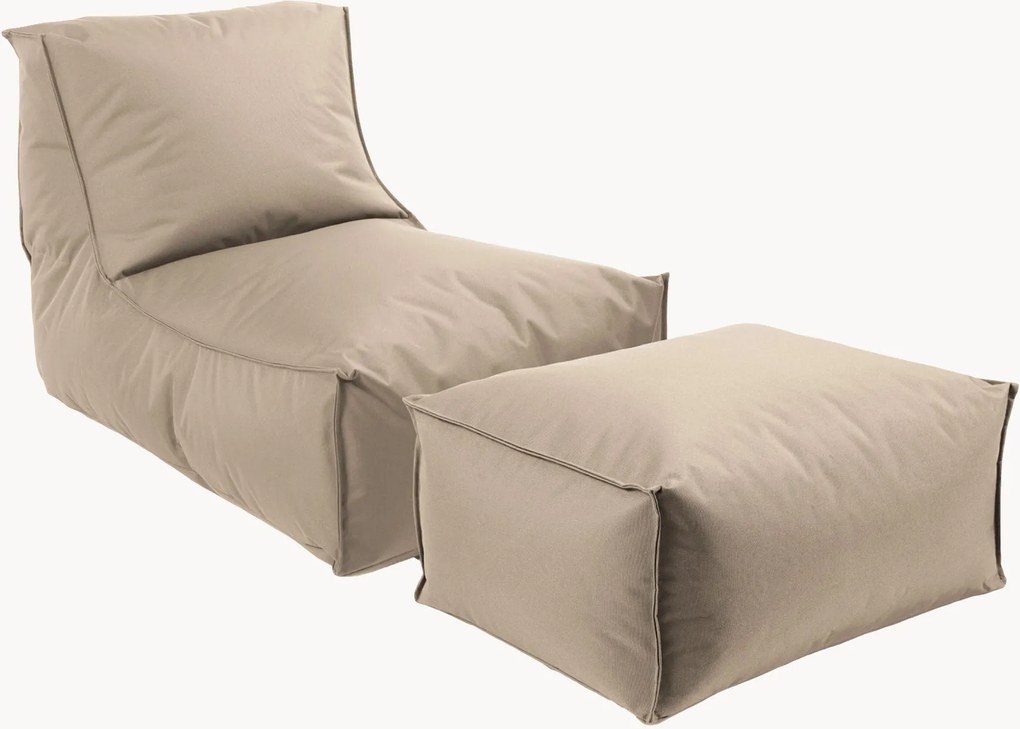 Outdoor zitzak ligstoel The Sundowner met poef & beschermhoezen