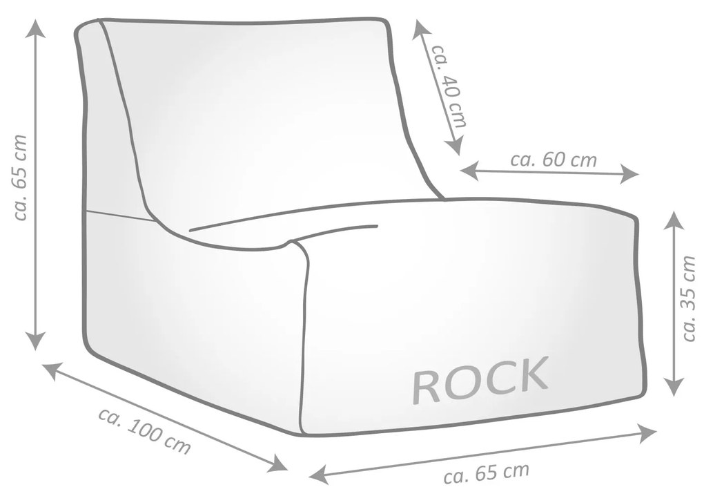 Zitzak Stoel Rock Marla - Petrol