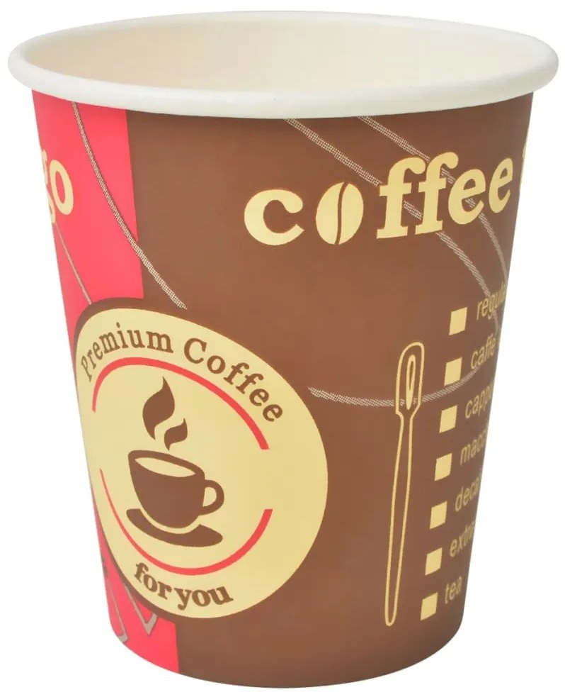 vidaXL Wegwerp koffiebekers papier 240 ml (8 oz) 1000 st